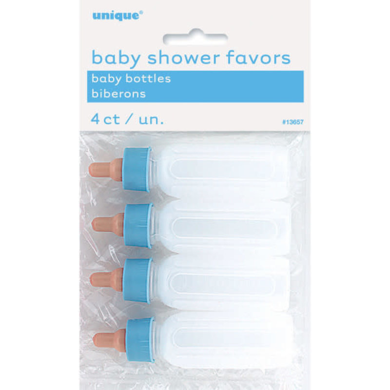 *****Blue Baby Bottles 4ct Baby Shower Favors
