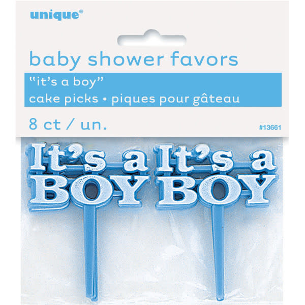 It S A Boy Cake Picks 8ct Baby Shower Favors Amys Party Store