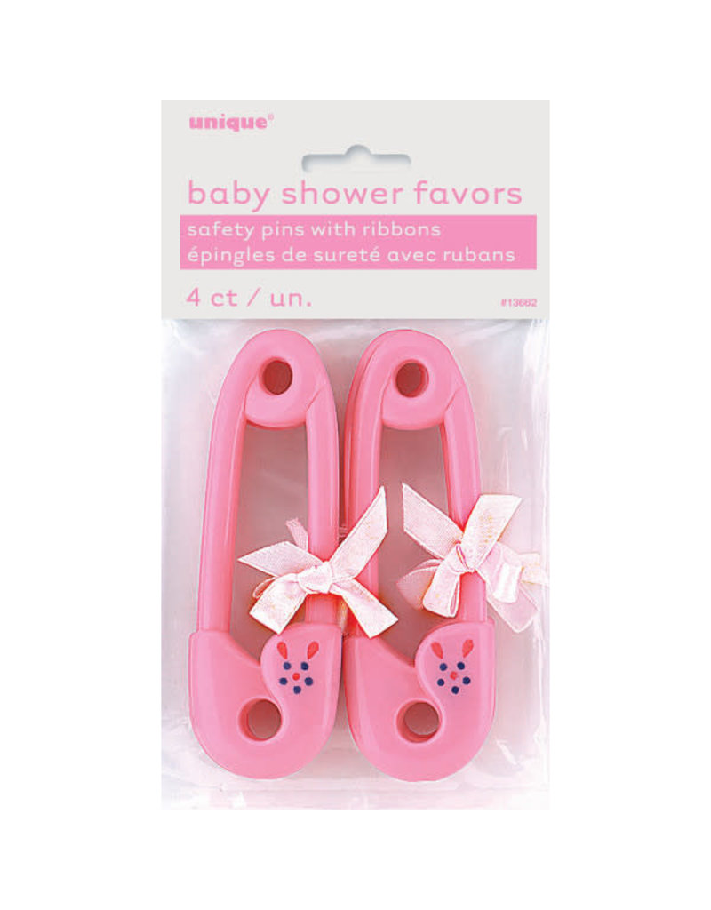 Pink Baby Pins 4ct Baby Shower Favors Amys Party Store