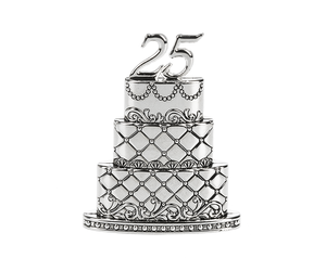 25th Wedding Anniversary Cake Figurine Amys Party Store