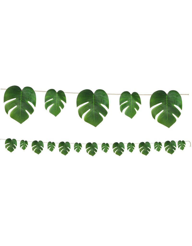 Tropical Palm Leaves Fabric Rope Banner 9ft Amys Party Store Tropical Palm Leaves Fabric Rope Banner 9ft Amys Party Store