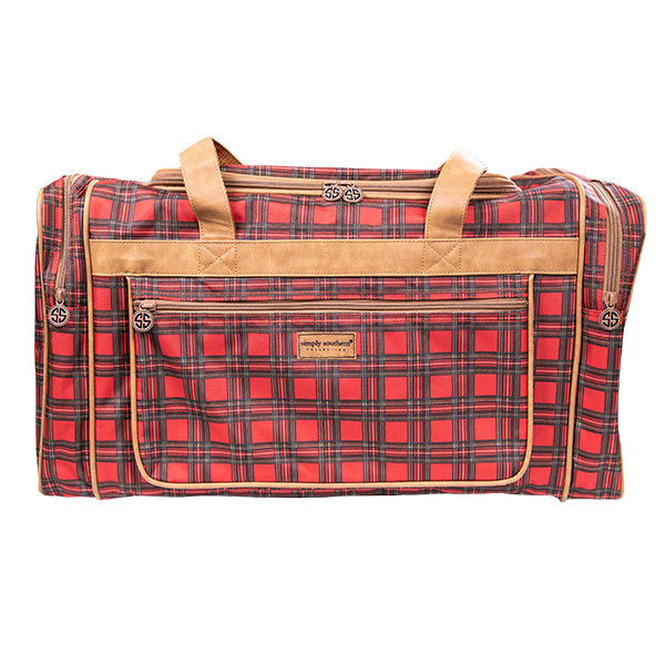 tartan duffle bag