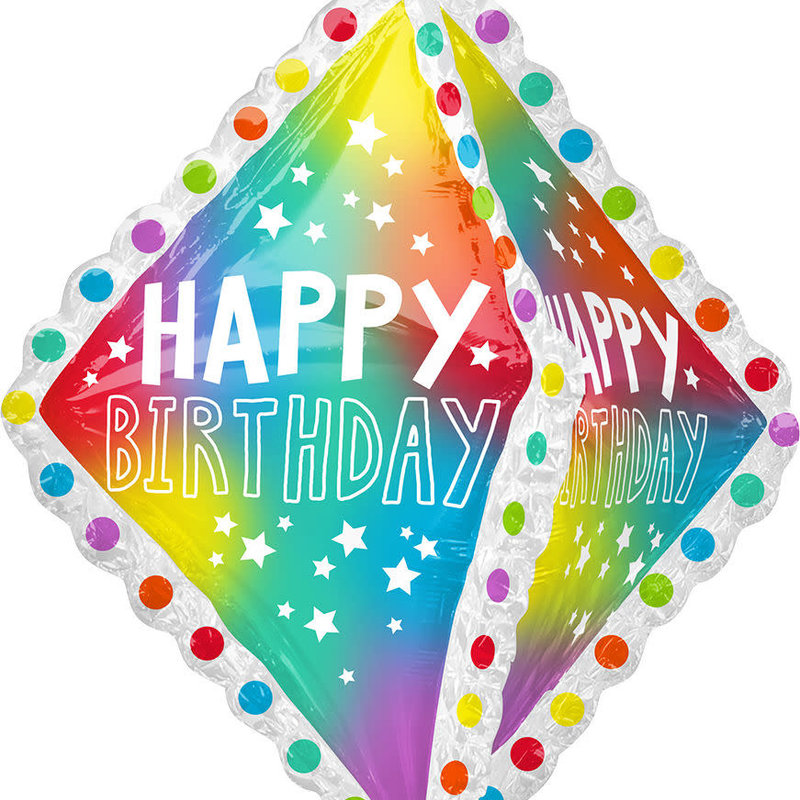 ***Happy Birthday Ruffle Jumbo 27" Foil Balloon