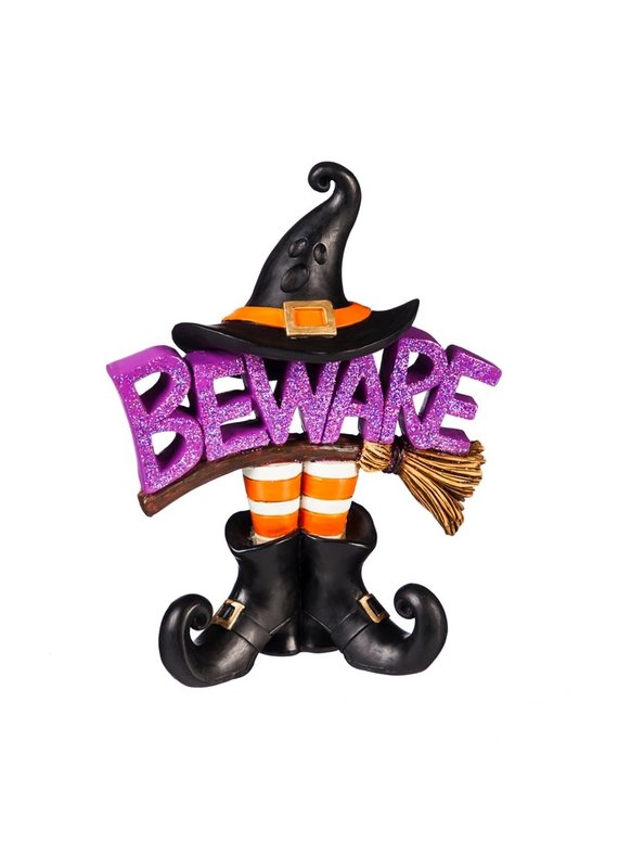 *****Witch Beware Tabletop Decor