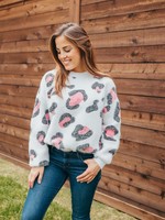 Simply Southern Simply Southern Sweater Cheetah Pink+