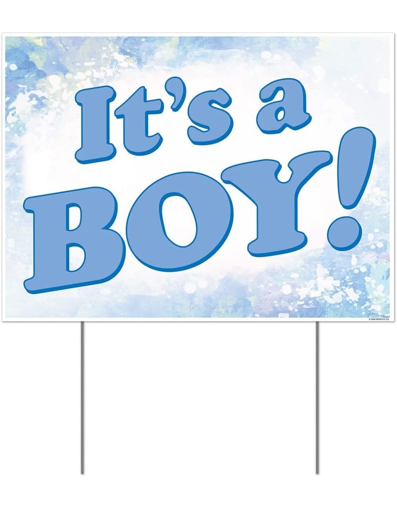 It S A Boy Plastic Yard Sign 12 X 16 Amys Party Store