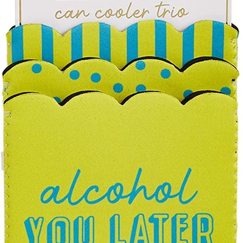 ****Alchohol You Later Lime Can Cooler Trio