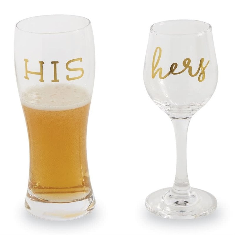 His and Hers Beverage Glasses+