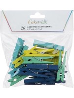 Cakewalk Blue & Green Small Clothespins+