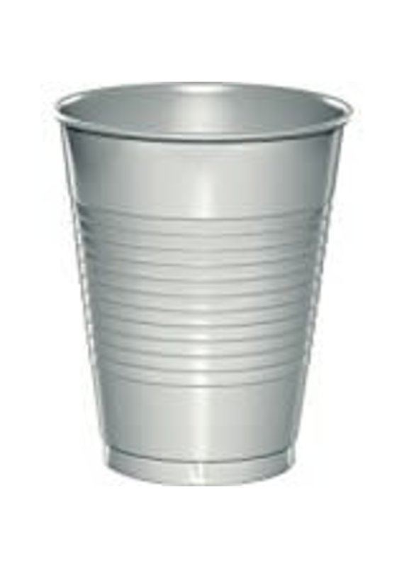 *****Shimmering Silver 16oz Plastic Cups 20ct