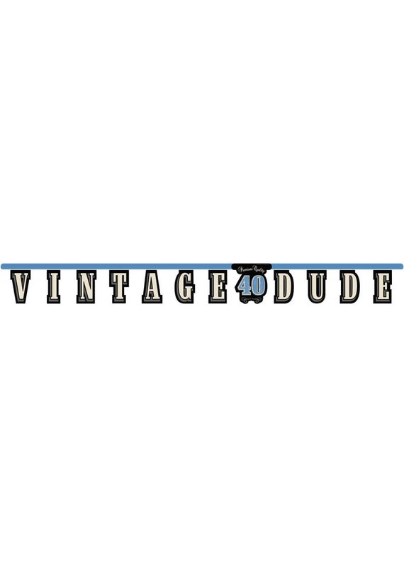 *****Vintage Dude 40 Birthday Jointed Banner