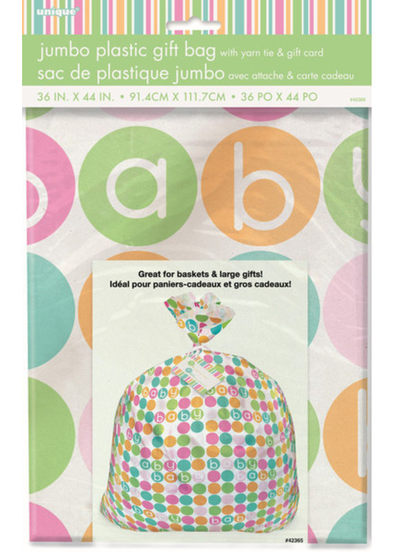 *****Pastel Baby Jumbo Plastic Gift Bag