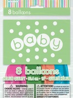 Pastel Baby Latex Balloons 8 ct+