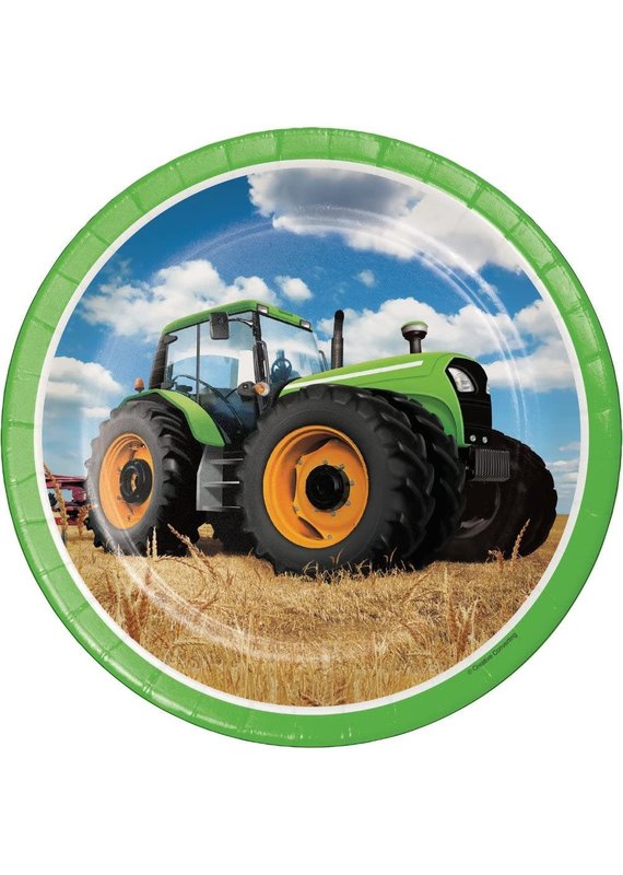 *****Tractor Time 9in Plate