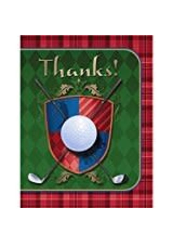***Tee Time Golf Thank You Notes 8ct