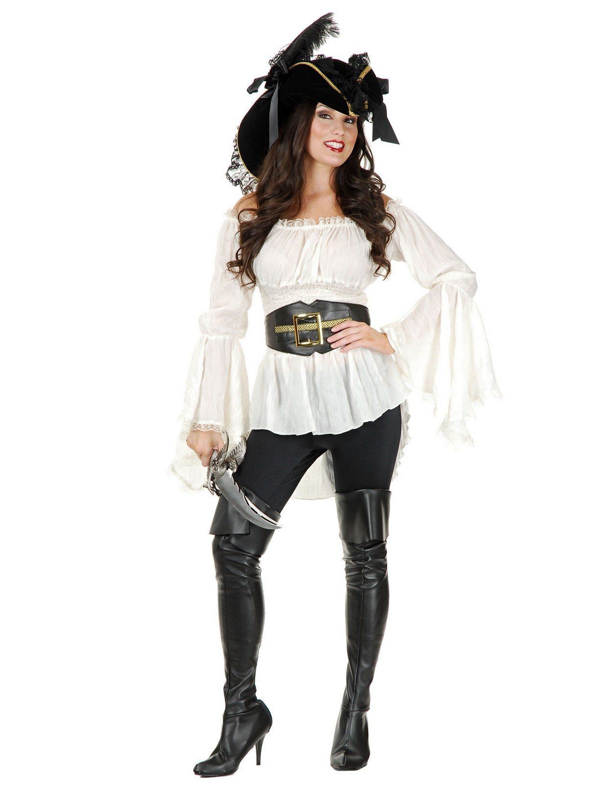 womens thigh high pirate boots