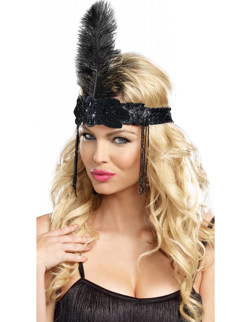 Flapper Headpiece Black Cat Costumes
