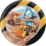 Luncheon Paper Plates-Big Dig Construction-8pk-9"