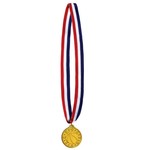 Medal-Basketball Gold Medal with Ribbon