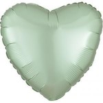 Foil Balloon - Satin Luxe Heart - Mint Green - 18"