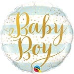 Foil Balloon-Standard-Baby Boy-Blue and Gold