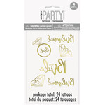 Tattoos-Pink and Gold Bachelorette Party-24pk