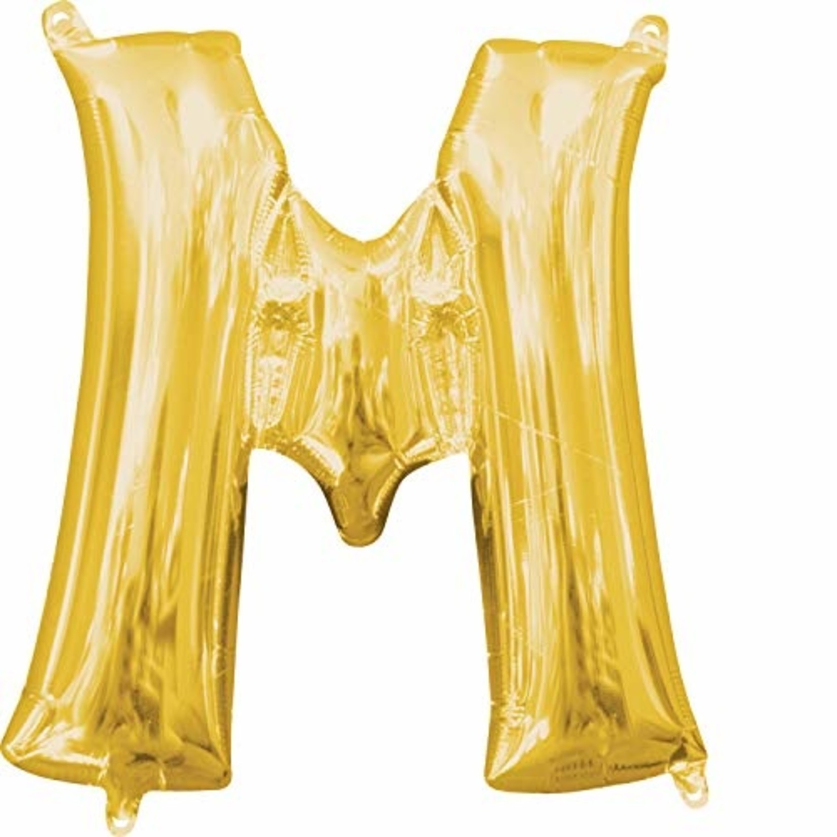 Foil Balloon Air Filled - Letter "M"- Gold - 16"