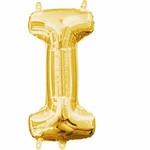 Foil Balloon-Air Fill-Letter "I"-Gold