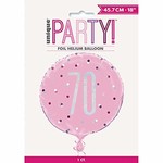 Foil Balloon-Standard-70th Birthday-Glitz Pink-18"