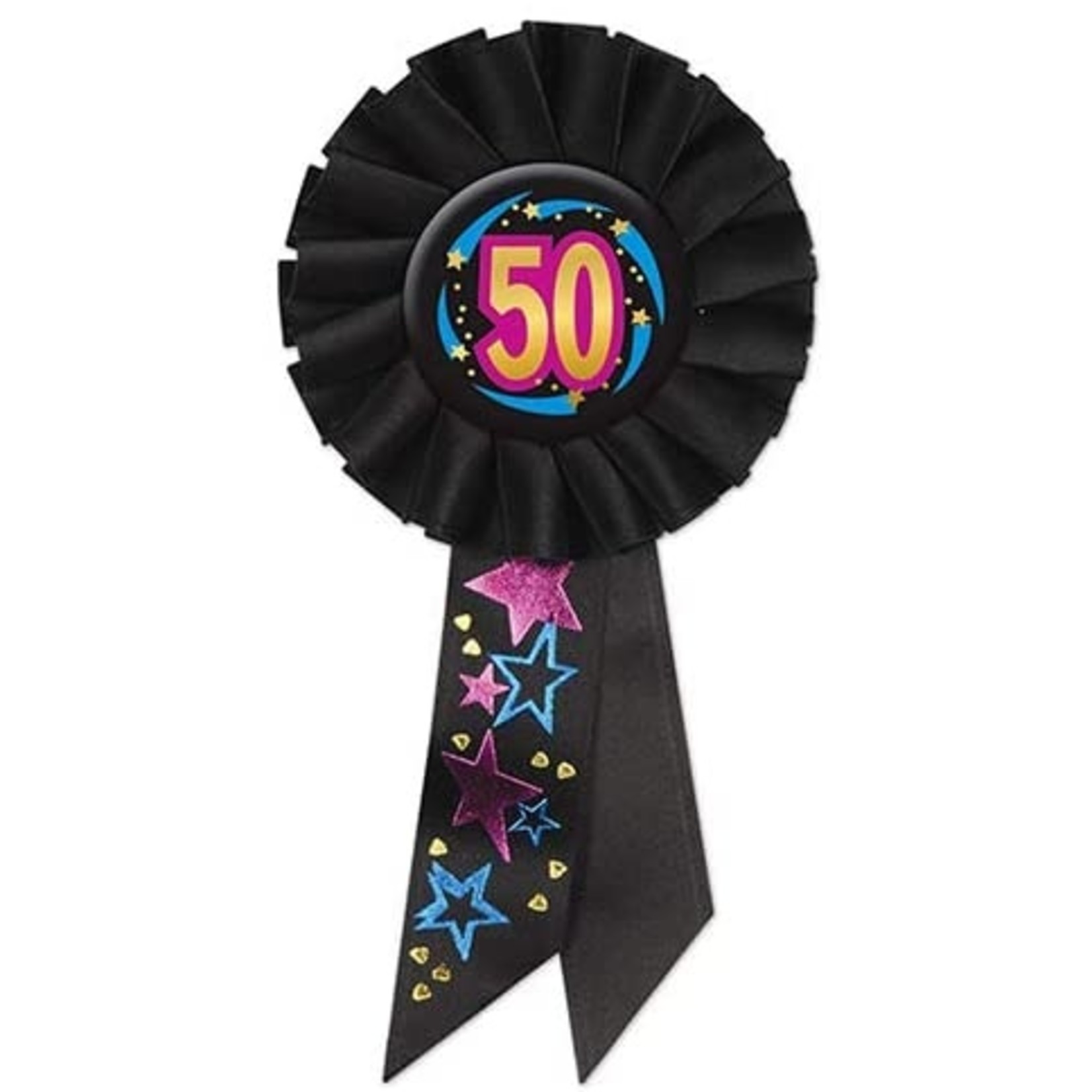 Award Ribbon- 50th Birthday- Rosette