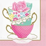 Napkins - LN - Floral Tea Party - 16pkg - 2ply