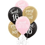 Latex Balloons Package - Sweet Sixteen - 15pkg