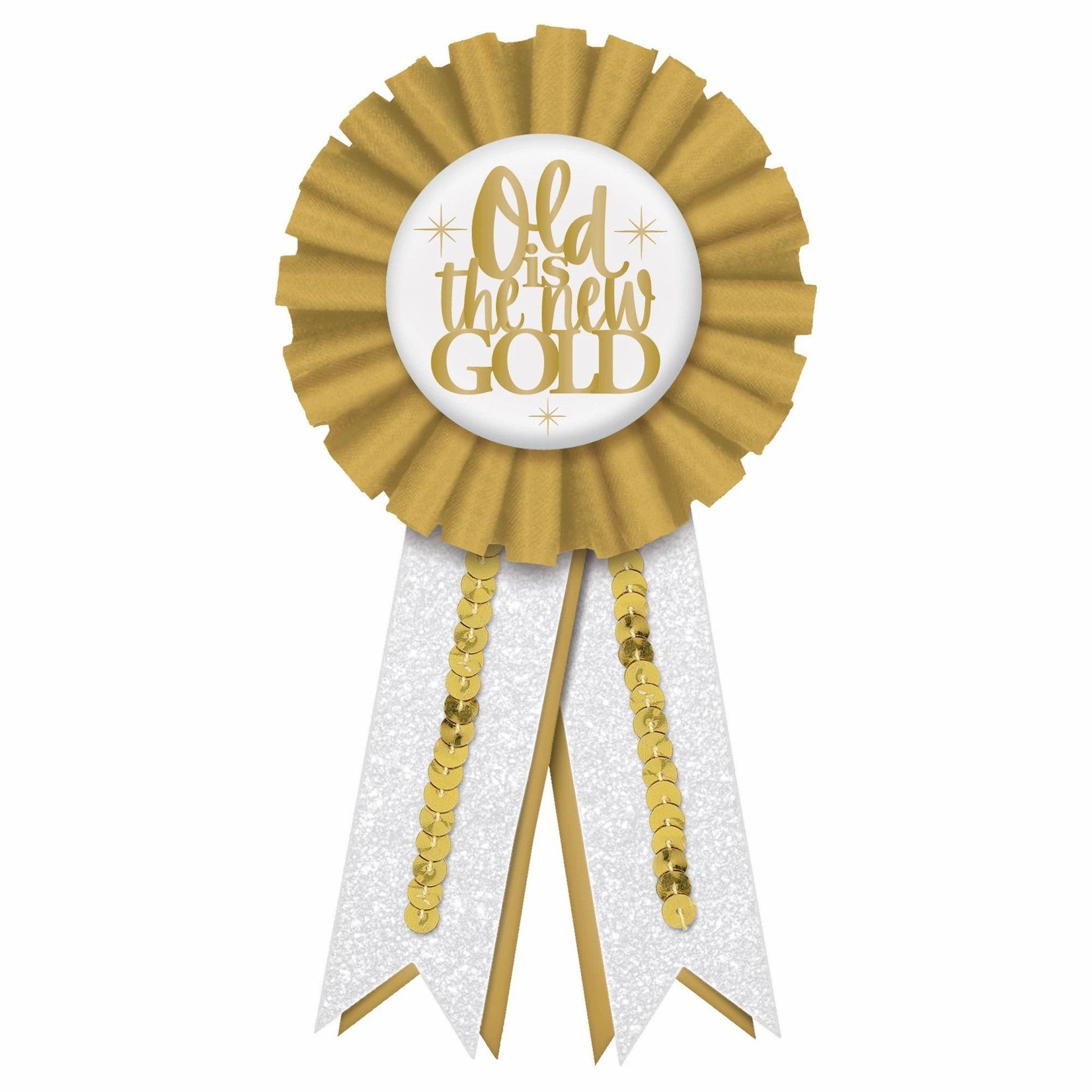 Award Ribbon - Old is the New Gold - 1pc