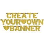 Banner - Personalized - Gold -100 pcs