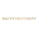Banner - BDAY - Gold/Silver Foil - 7 ft - 1 pc