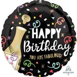 Foil Balloon - Happy Bday Bubbly - 18"