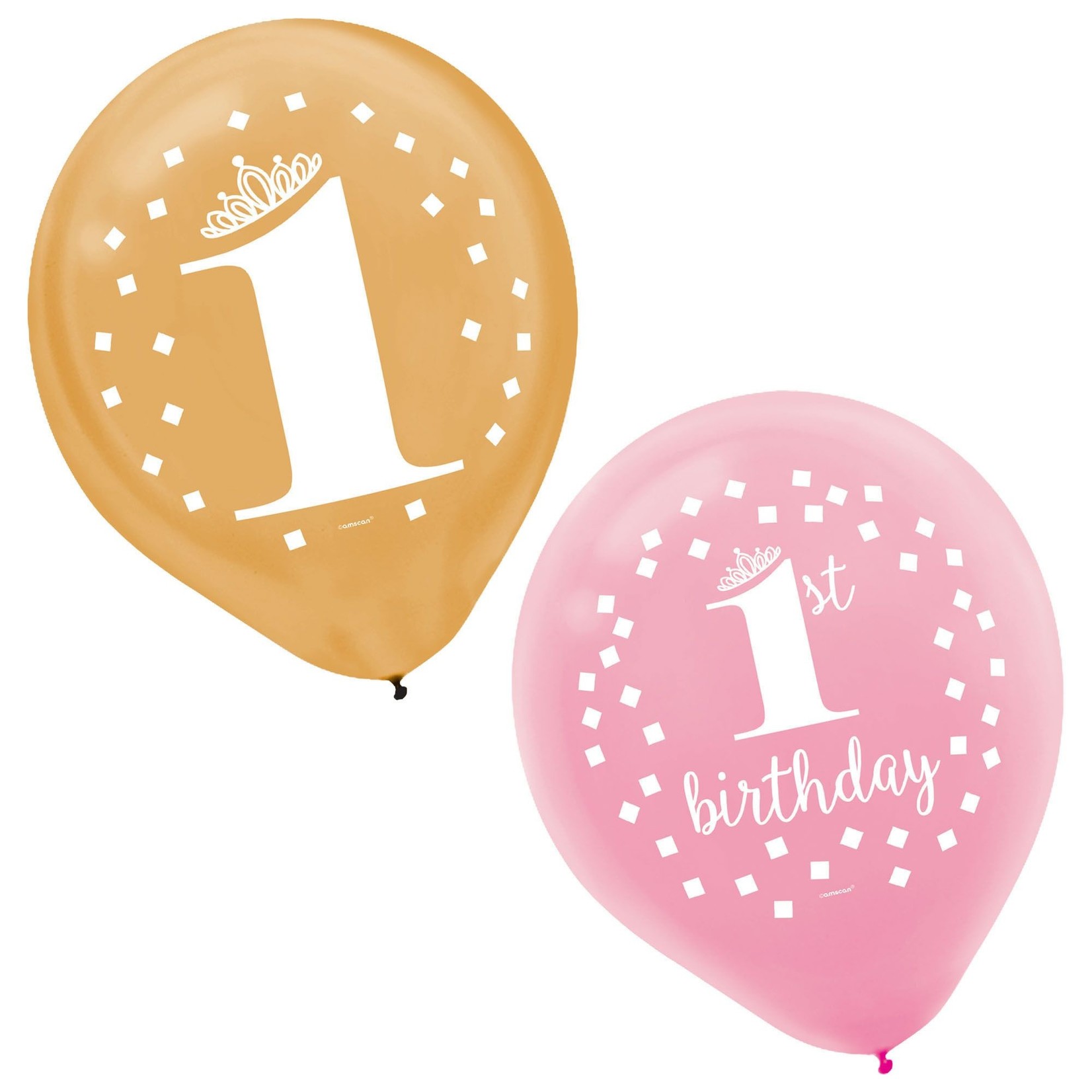 Balloons - latex - 1st BDAY - 12" - 15 pcs