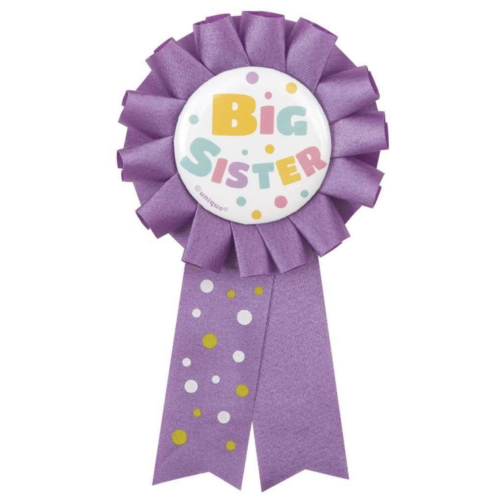 Award Ribbon-Baby Shower-Big sister-Purple