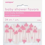 Baby Bottles-Tiny-Baby Shower-Pink-1''-24pk