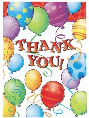 Image result for thank you with balloons