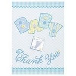 Thank You Cards-Baby Stitching Blue-8pk