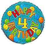 Foil Balloons - 4th Birthday - 18''