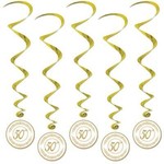 Danglers-Foil Swirl-Golden 50th Anniversary-5pkg-3.4ft