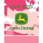 Invitations-John Deer Pink-8pkg
