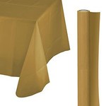 Tablecover Roll-Gold-100Ft-Plastic