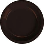Plates-BEV-Chocolate Brown-20pk-Plastic- Discontinued
