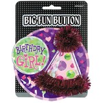 Big Fun Button - Birthday Girl-4''