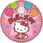 Plates-LN-Hello Kitty-8pk-Paper- Discontinued/Final Sale