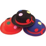 Costume Accessory-Assorted Derby Clown Hat-1pkg