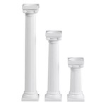 Roman Pillars-White-Plastic-2pk/5''